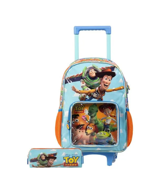 Kit Mochila de Rodinha e Estojo Infantil Toy Story