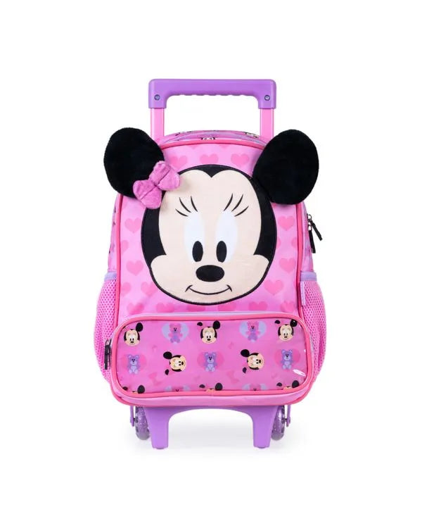 Kit Mochila Escolar Minnie Baby com Rodinhas + Lancheira