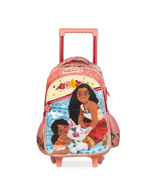 Kit Mochila de Rodinha Moana  + Lancheira Térmica + Estojo