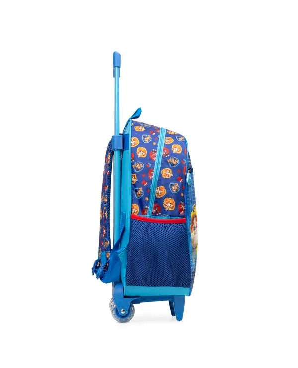 Kit Mochila de Rodinha + Lancheira Térmica + Estojo-  Patrulha Canina Chase e Equipe Azul