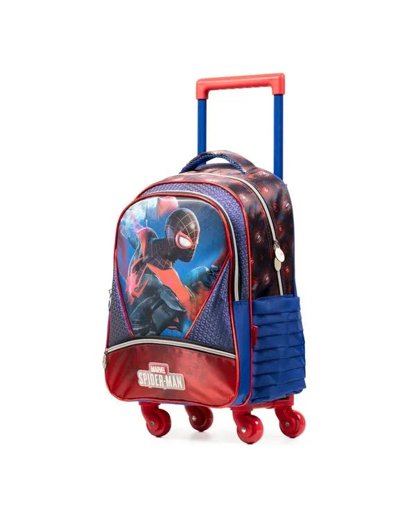 Kit Mochila de 4 Rodinhas + Lancheira Térmica + Estojo Homem Aranha