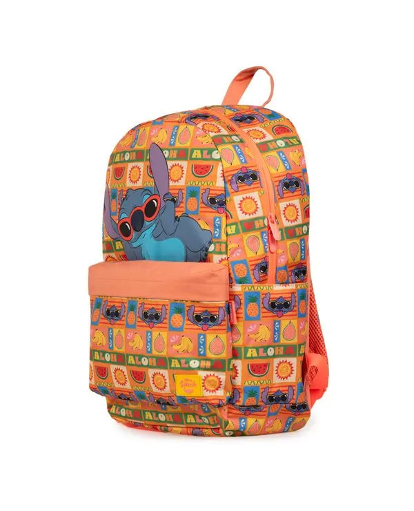 Kit Mochila Stitch Tropical + Necessaire + Lancheira Térmica