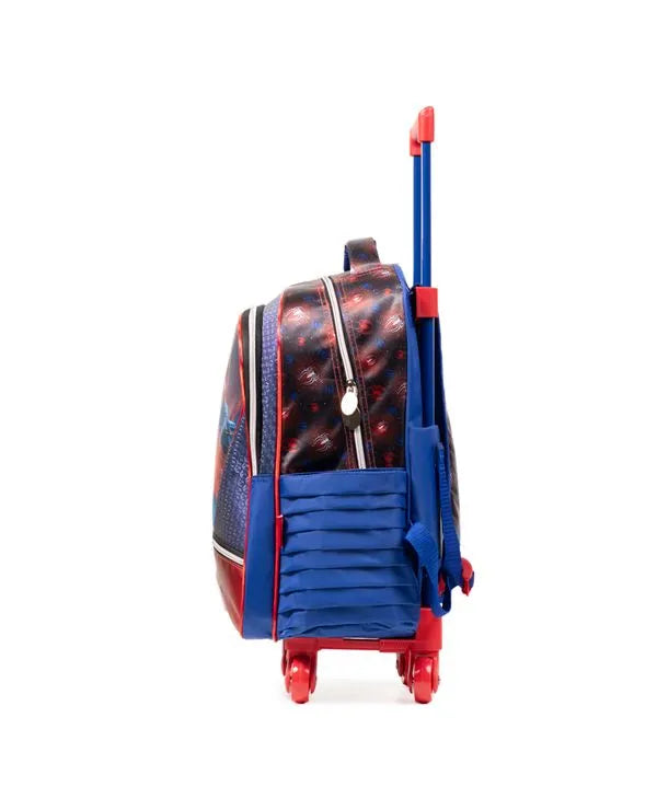 Kit Mochila de 4 Rodinhas + Lancheira Térmica + Estojo Homem Aranha