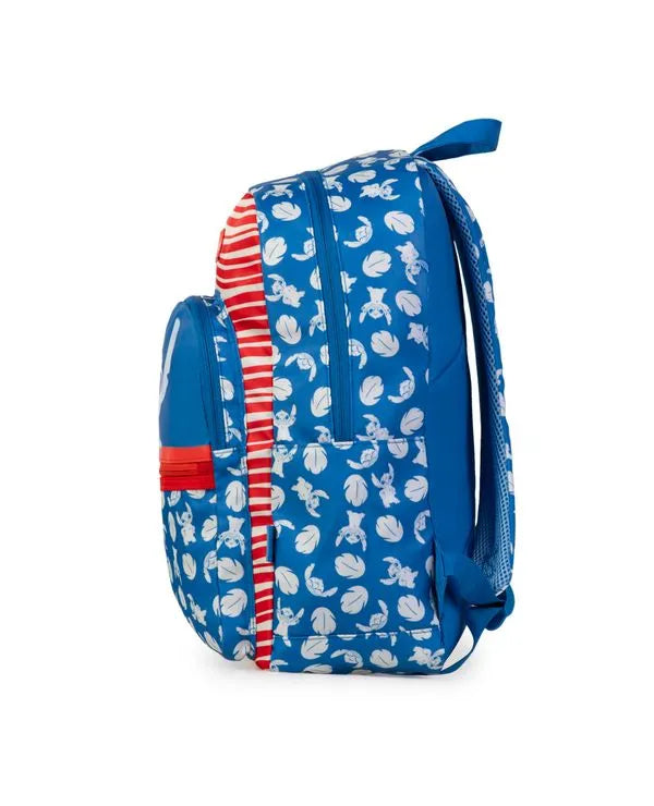 Kit Mochila e Necessaire Feminina Stitch Happiness Azul