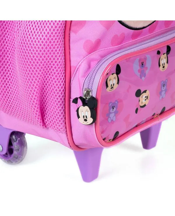 Kit Mochila Escolar Minnie Baby com Rodinhas + Lancheira