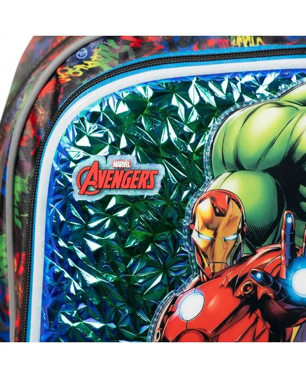 Kit Mochila + Lancheira + Estojo Vingadores