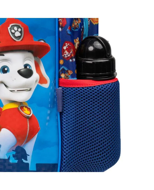 Kit Mochila de Rodinha + Lancheira Térmica + Estojo-  Patrulha Canina Chase e Equipe Azul