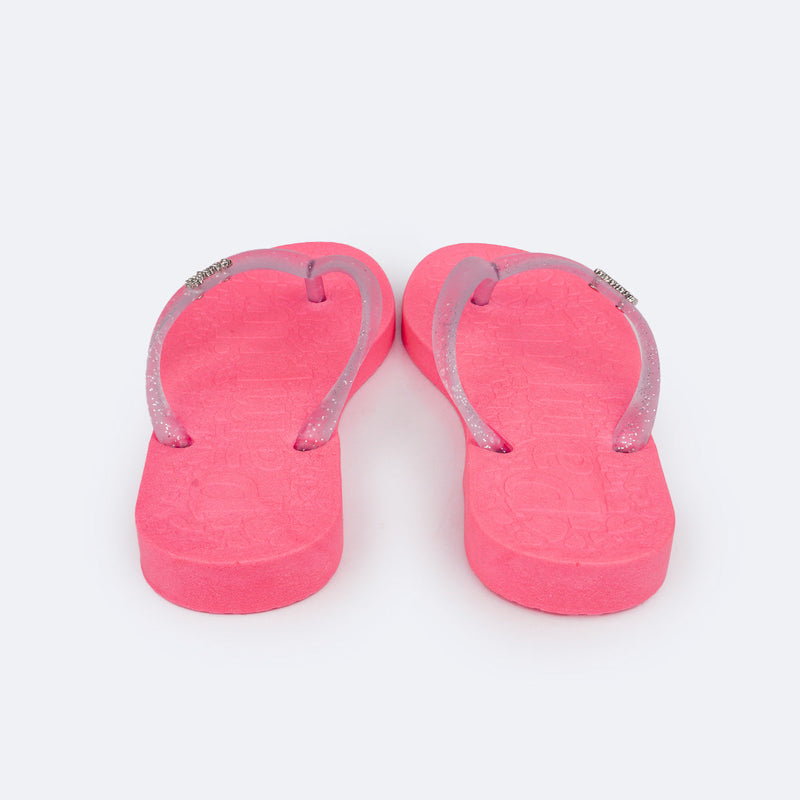 Chinelo Infantil Pampili Love Pink Fluor - Vem com necessaire!