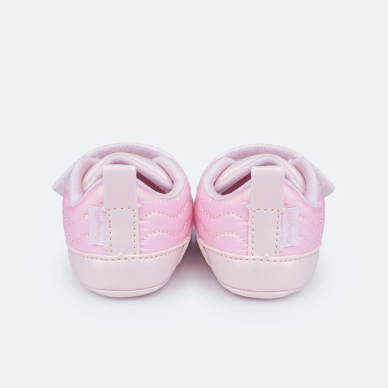 Tênis de Bebê Pampili Nina Matelassê Comfy Rosa