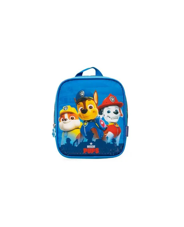 Kit Mochila de Rodinha + Lancheira Térmica + Estojo-  Patrulha Canina Chase e Equipe Azul