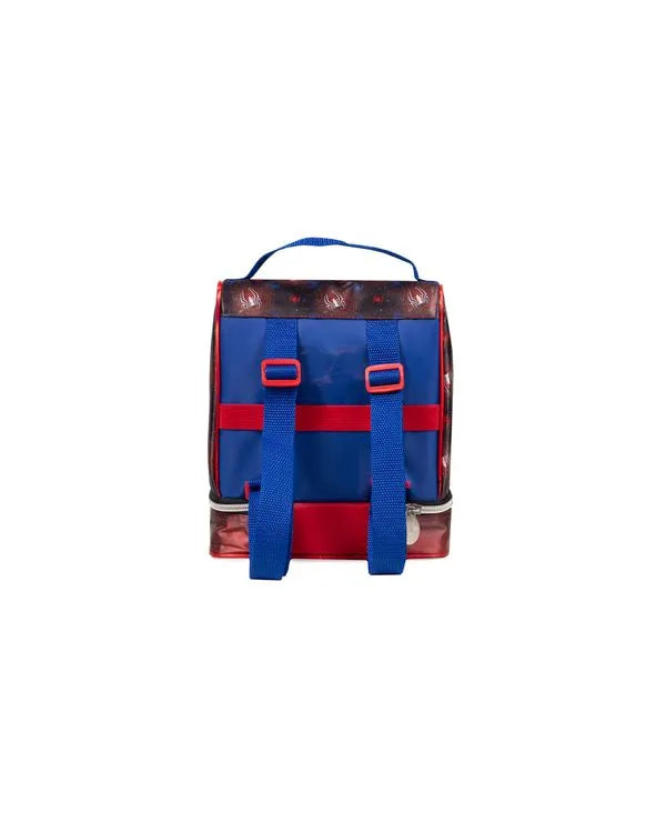 Kit Mochila de 4 Rodinhas + Lancheira Térmica + Estojo Homem Aranha