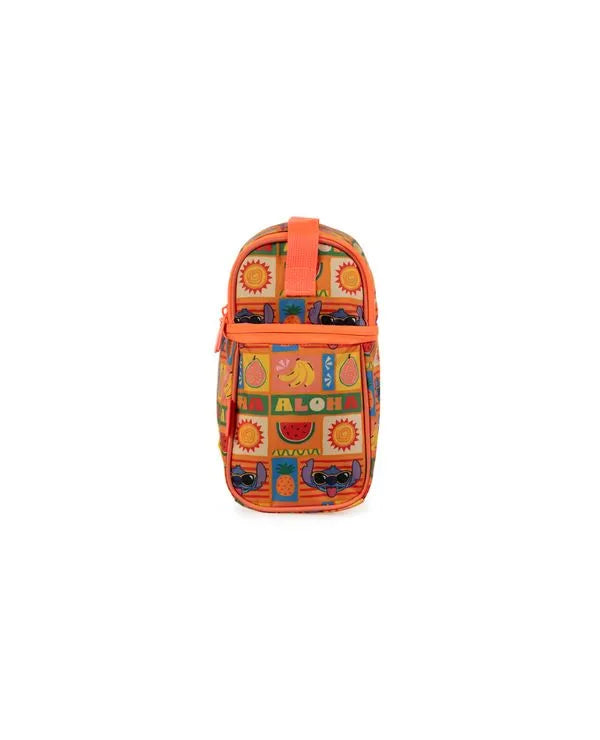 Kit Mochila Stitch Tropical + Necessaire + Lancheira Térmica