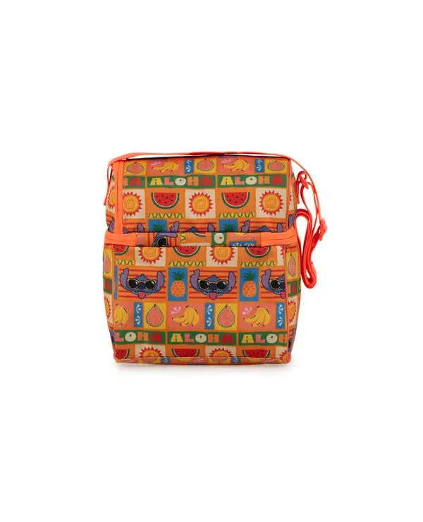 Kit Mochila Stitch Tropical + Necessaire + Lancheira Térmica