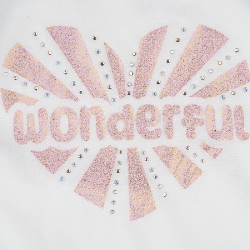 Camiseta Manga Longa Infantil Pampili Wonderful Off White