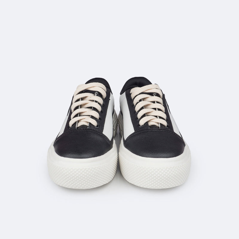 Tênis Feminino TWN Space Recortes Preto e Branco