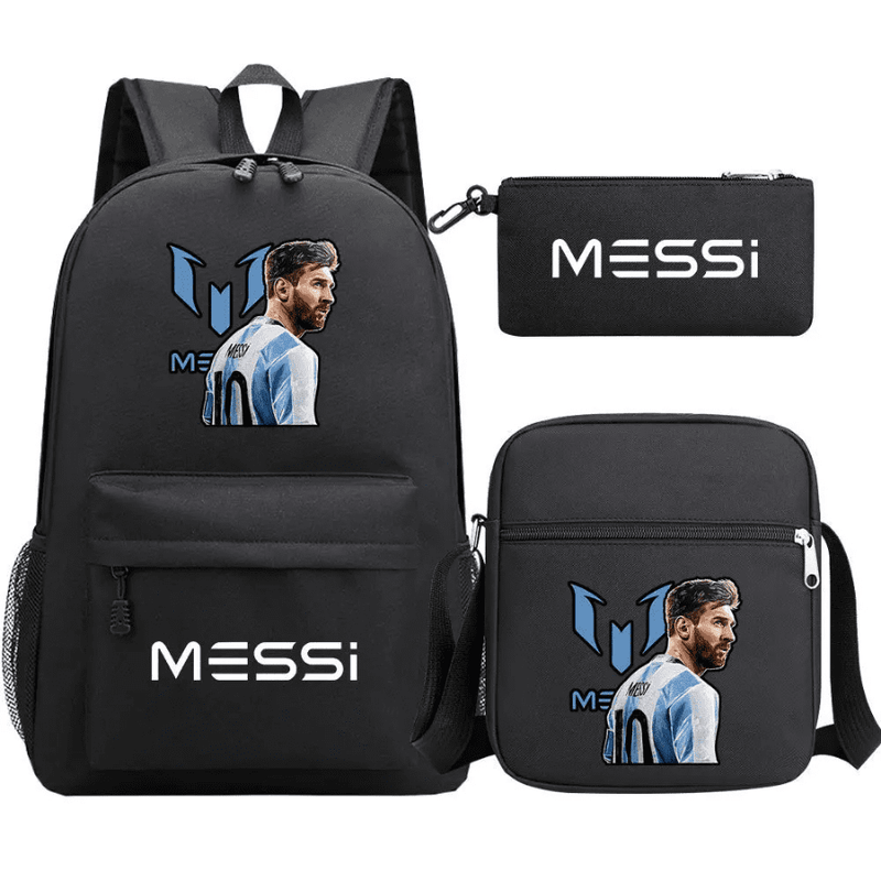 Kit Mochila + Lancheira + Estojo Messi