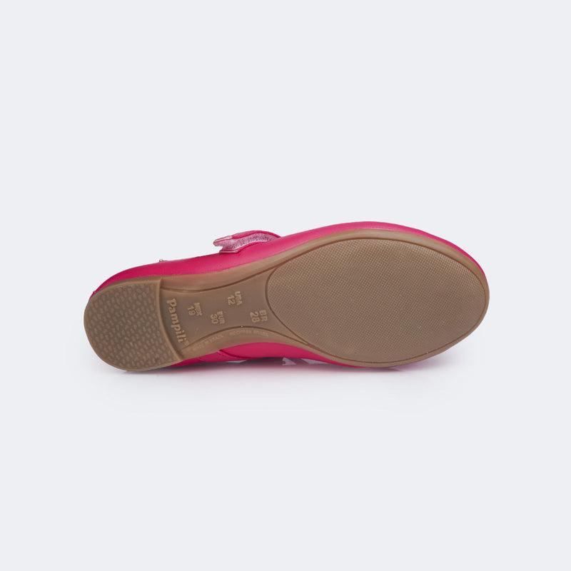 Sapatilha Infantil Pampili Super Fofura Tira em Velcro Pink Maravilha