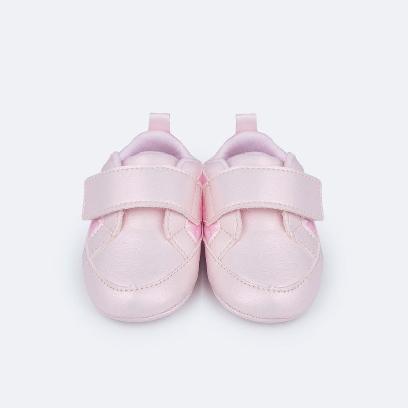 Tênis de Bebê Pampili Nina Matelassê Comfy Rosa