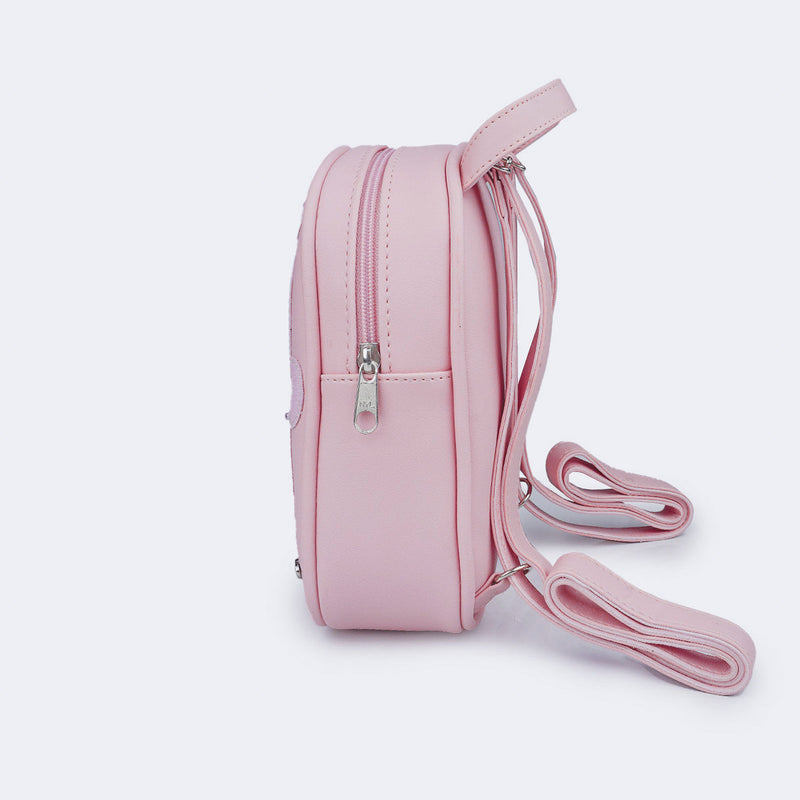 Mochila Infantil Pampili Ursinha Rosa Glace