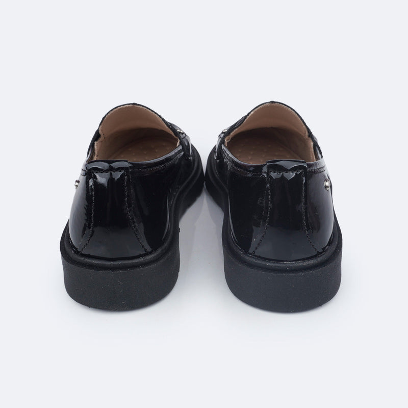 Sapato Infantil Pampili Tifany Mocassim Tachas Preto