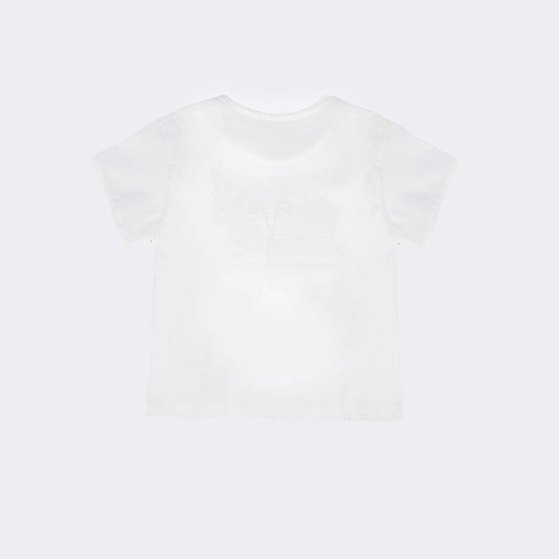 Camiseta Infantil Pampili  Borboleta com Strass Off White