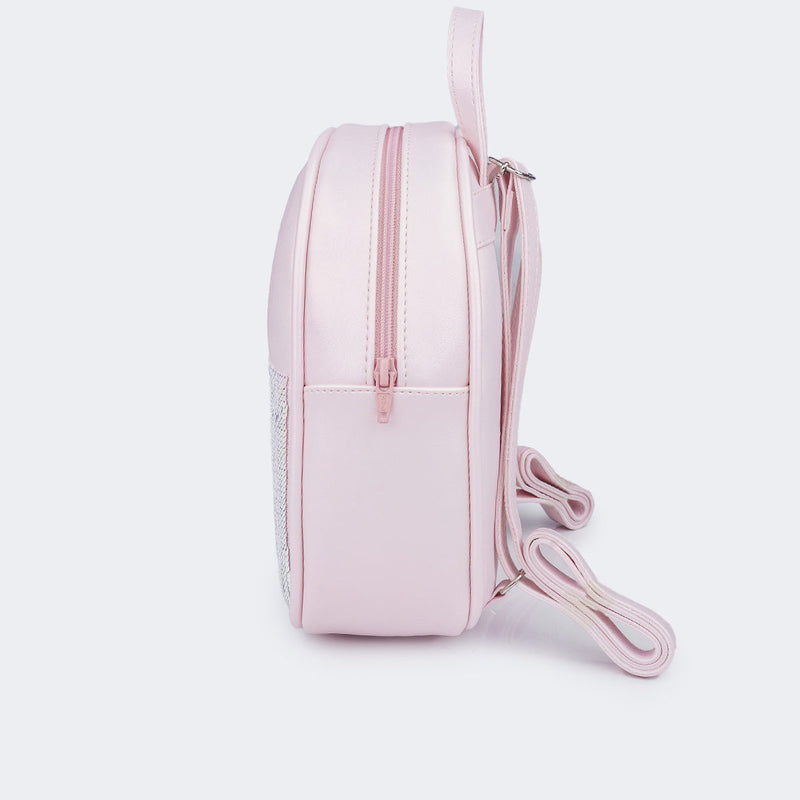 Mochila Infantil Pampili Paetê Mágico Rosa Suspiro