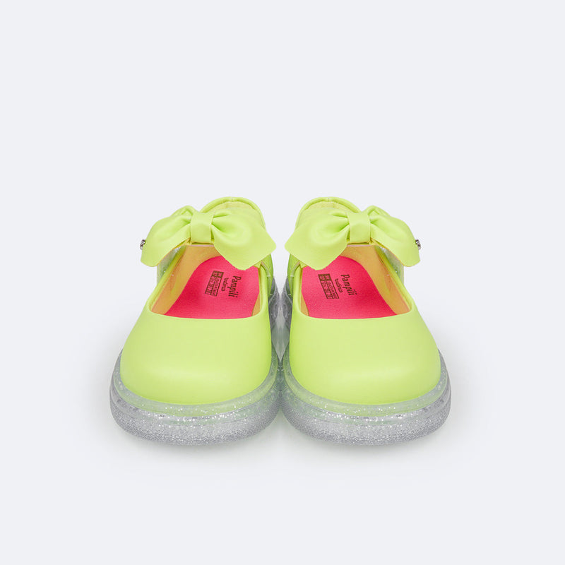 Tênis de Led Pampili Sneaker Luz Mary Jane Laço Verde Electra