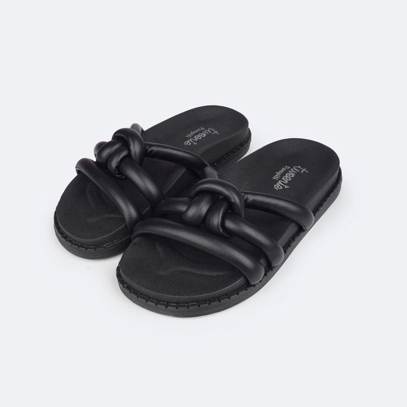 Sandália Slide Feminina TWN Zaya Comfy Preta