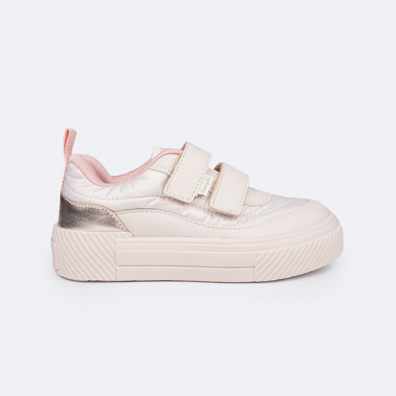 Tênis Infantil Feminino Pampili Max Matelassê Comfy Nude