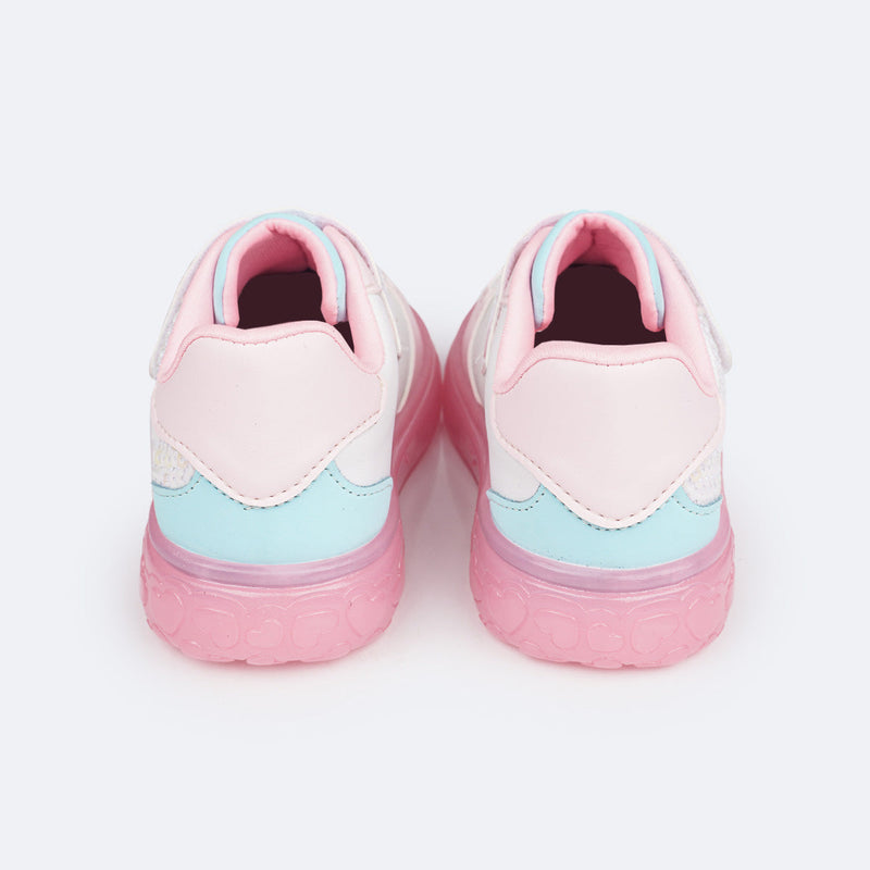 Tênis de Led Infantil Pampili Sneaker Luz Paetê Colorido