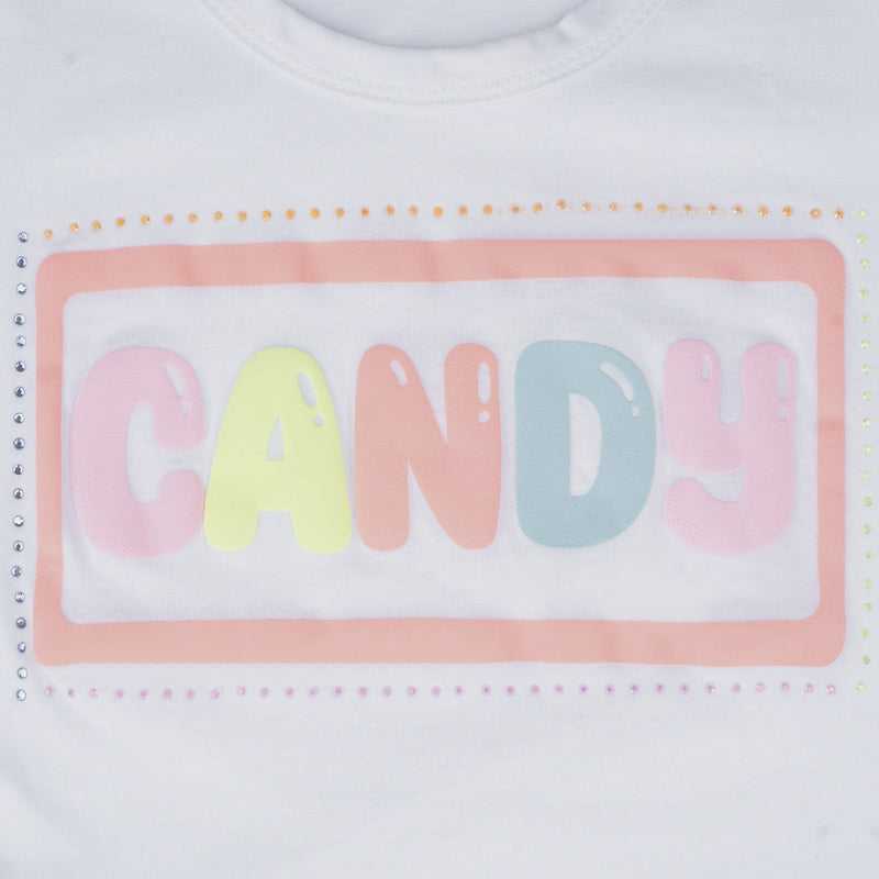 Camiseta Infantil Pampili Candy Branca Colorida