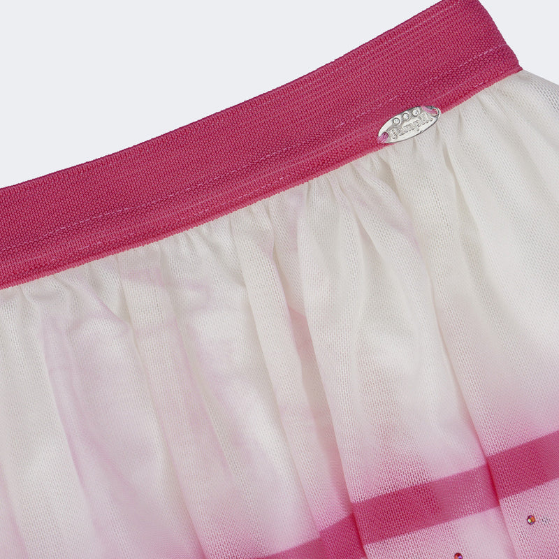 Short Saia Infantil em Tule Pampili Fashion Girl Pink