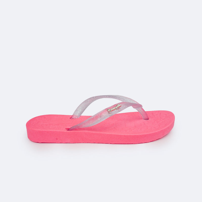 Chinelo Infantil Pampili Love Pink Fluor - Vem com necessaire!