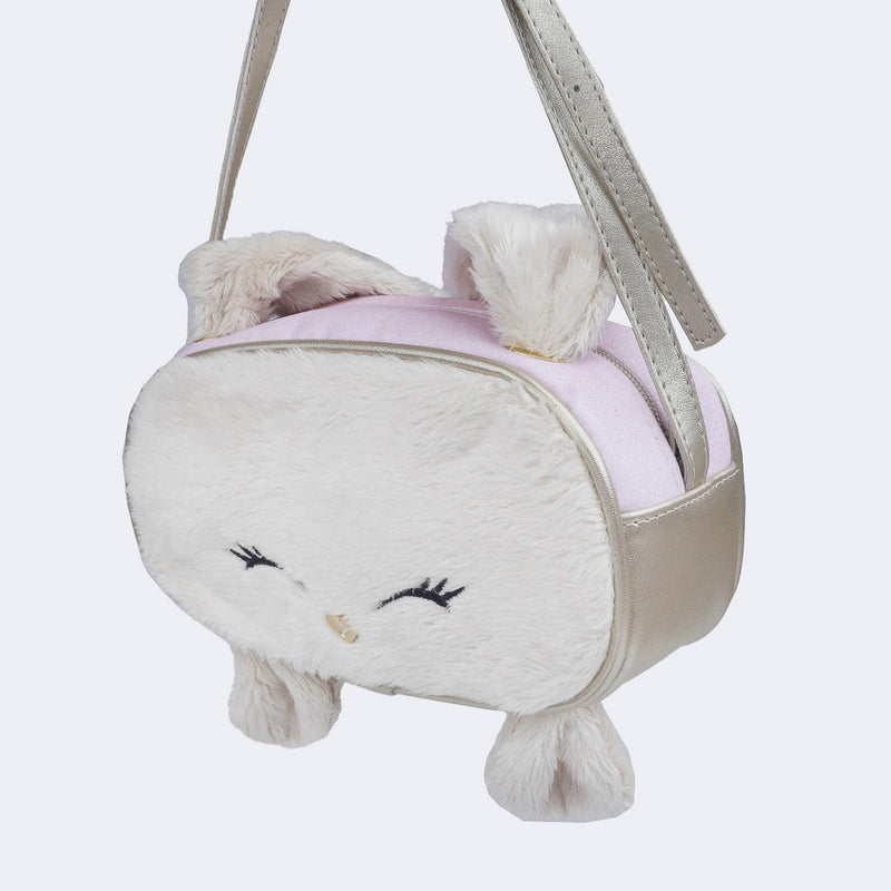 Bolsa Infantil Pampili Coelha Pelúcia Dourado Glace