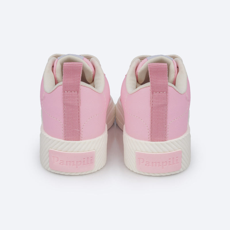 Tênis Infantil Feminino Pampili Max Rosa Neon Luz