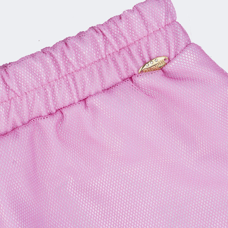 Short Saia Infantil Pampili em Tule Rosa Neon Luz