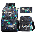 Kit Mochila + Lancheira + Estojo Messi