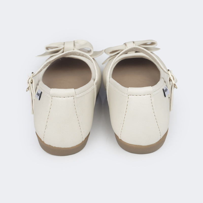 Sapatilha Infantil Pampili Mini Mariah Laço Off White