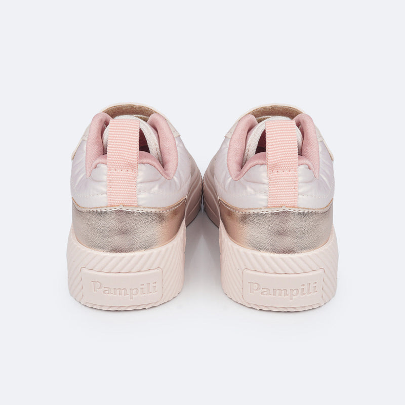 Tênis Infantil Feminino Pampili Max Matelassê Comfy Nude