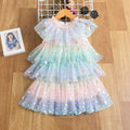 Vestido infantil tule camadas