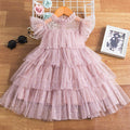 Vestido infantil tule camadas