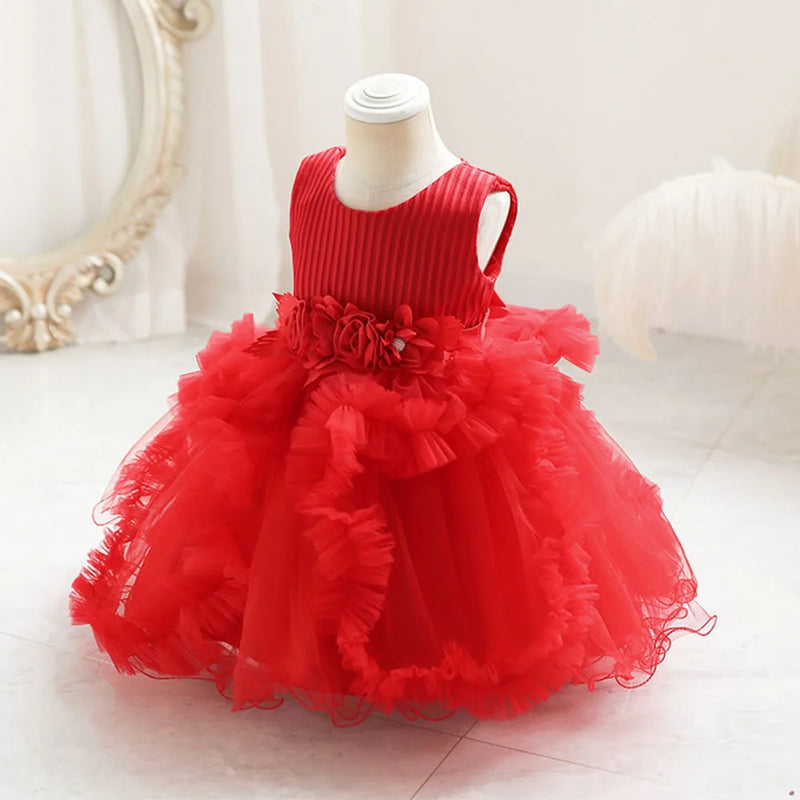 Vestido tutu com flores