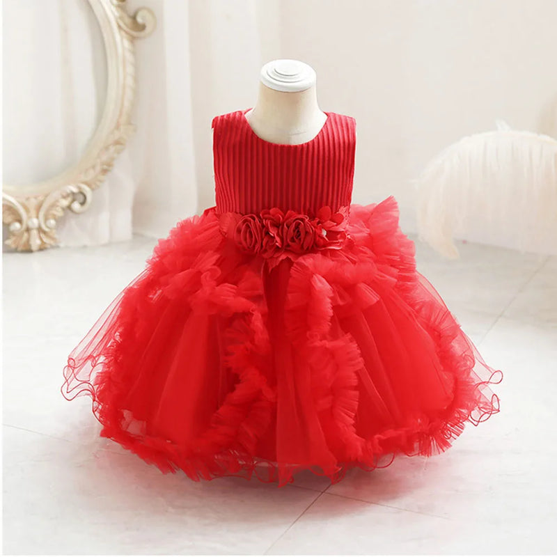 Vestido tutu com flores