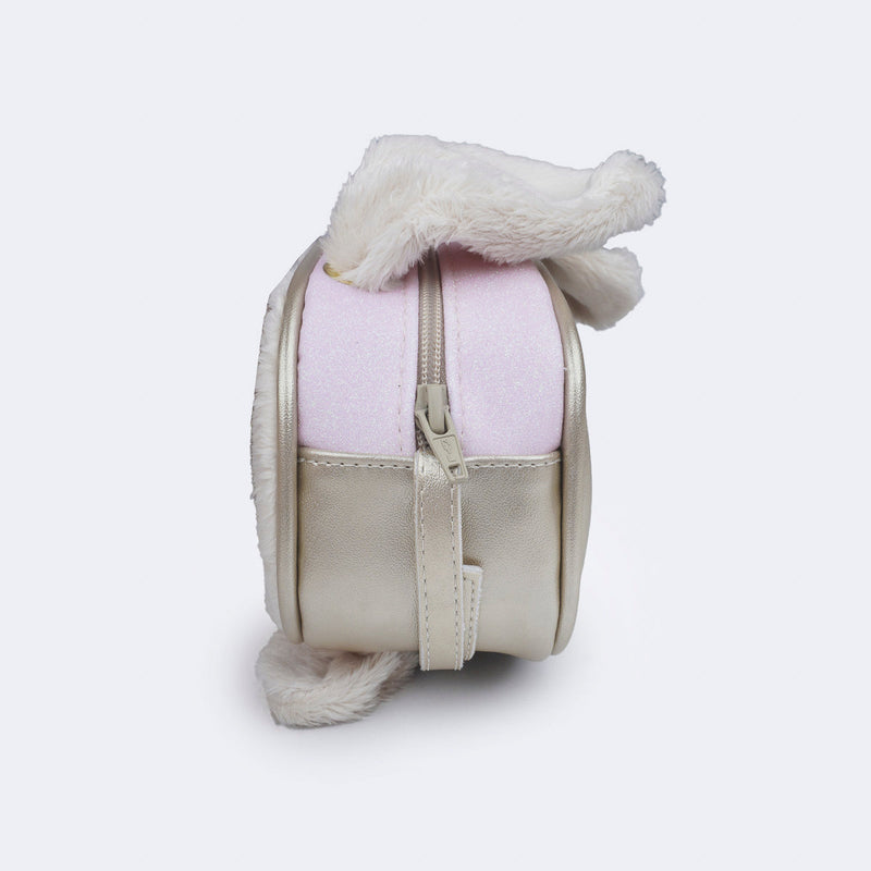 Bolsa Infantil Pampili Coelha Pelúcia Dourado Glace