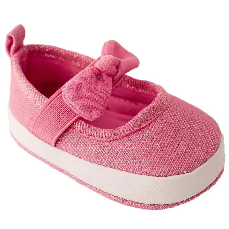 Baby Deer - Baby Girl Kaydence Shimmer Mary Jane Slip On, Rosa