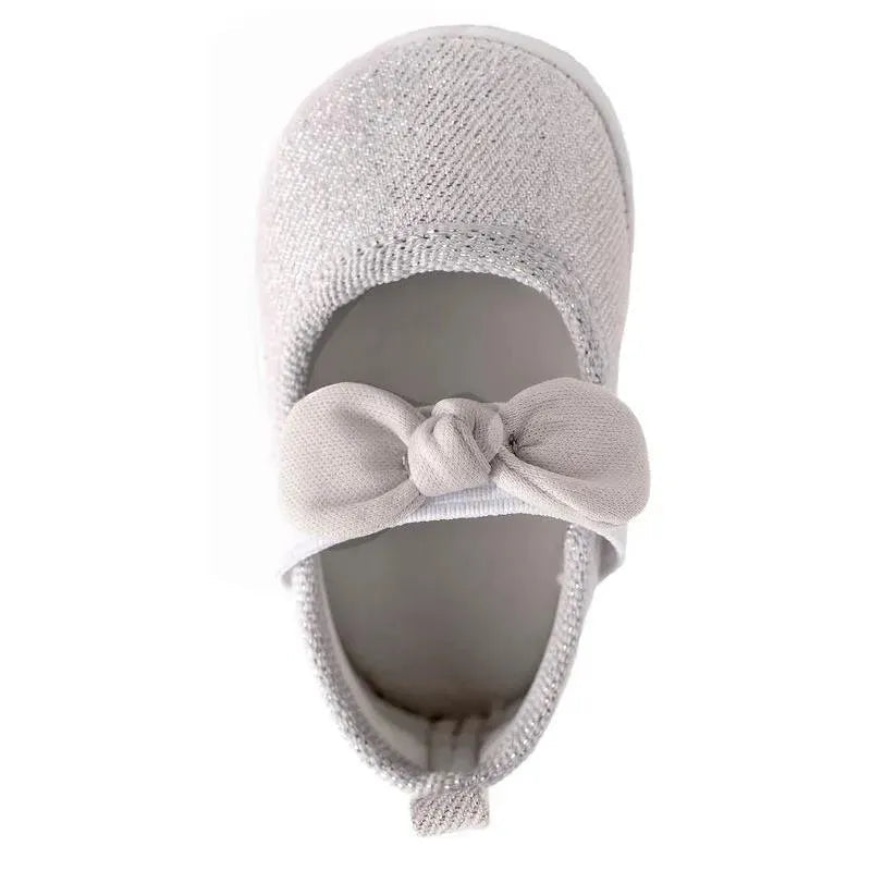 Baby Deer - Baby Girl Kaydence Shimmer Pink Mary Jane Slip On, Prata