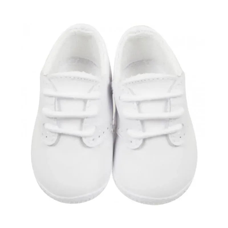 Sapato de berço de veado bebê, branco - tamanho 3 (6-9M)