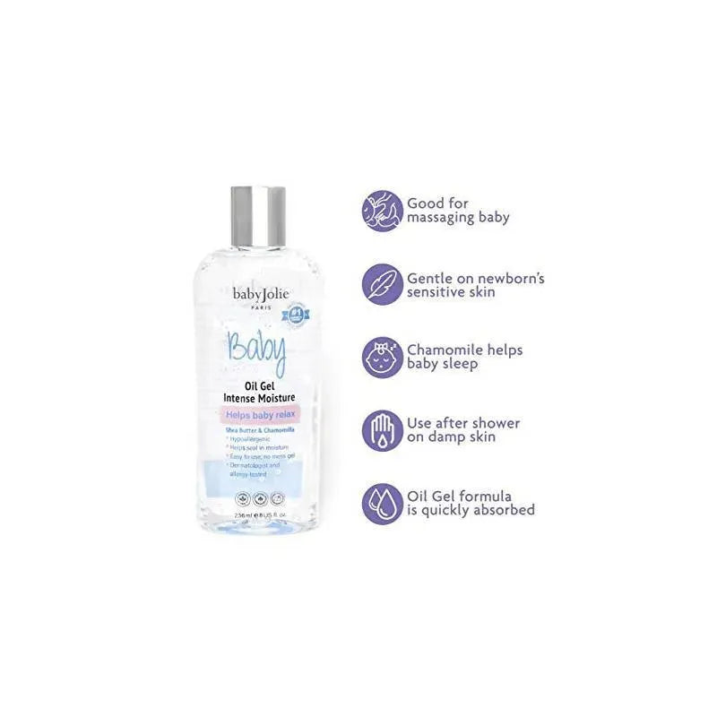 Baby Jolie - Baby Oil Gel Hidratação Intensiva 8 Oz