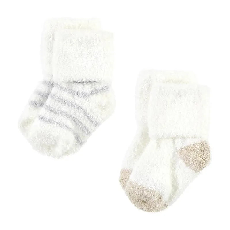 Baby Vision - Chenille Socks 8Pk, Pink Neutral Stripe - Large