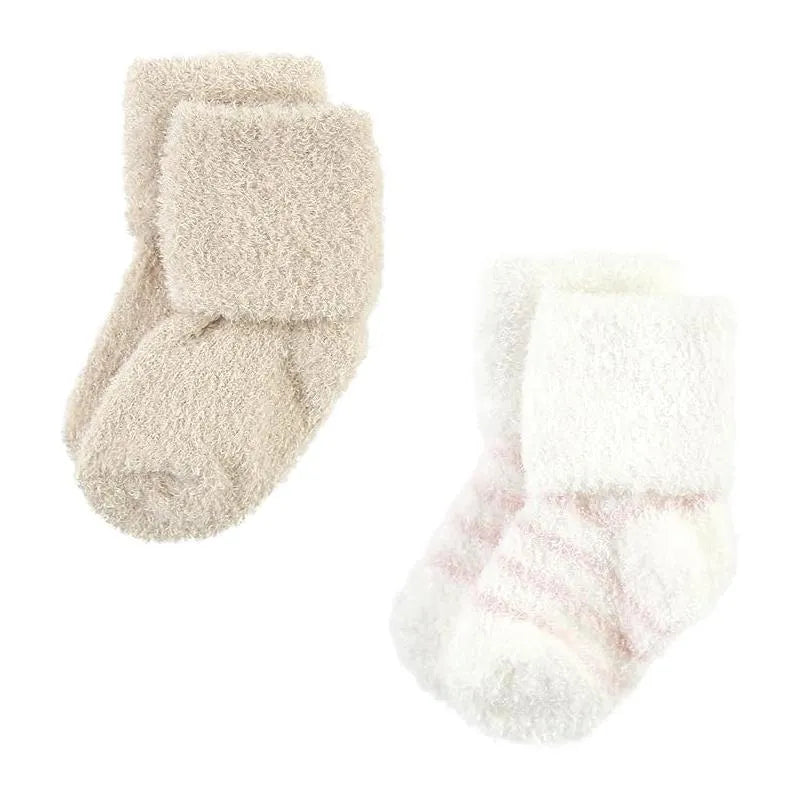 Baby Vision - Chenille Socks 8Pk, Pink Neutral Stripe - Large